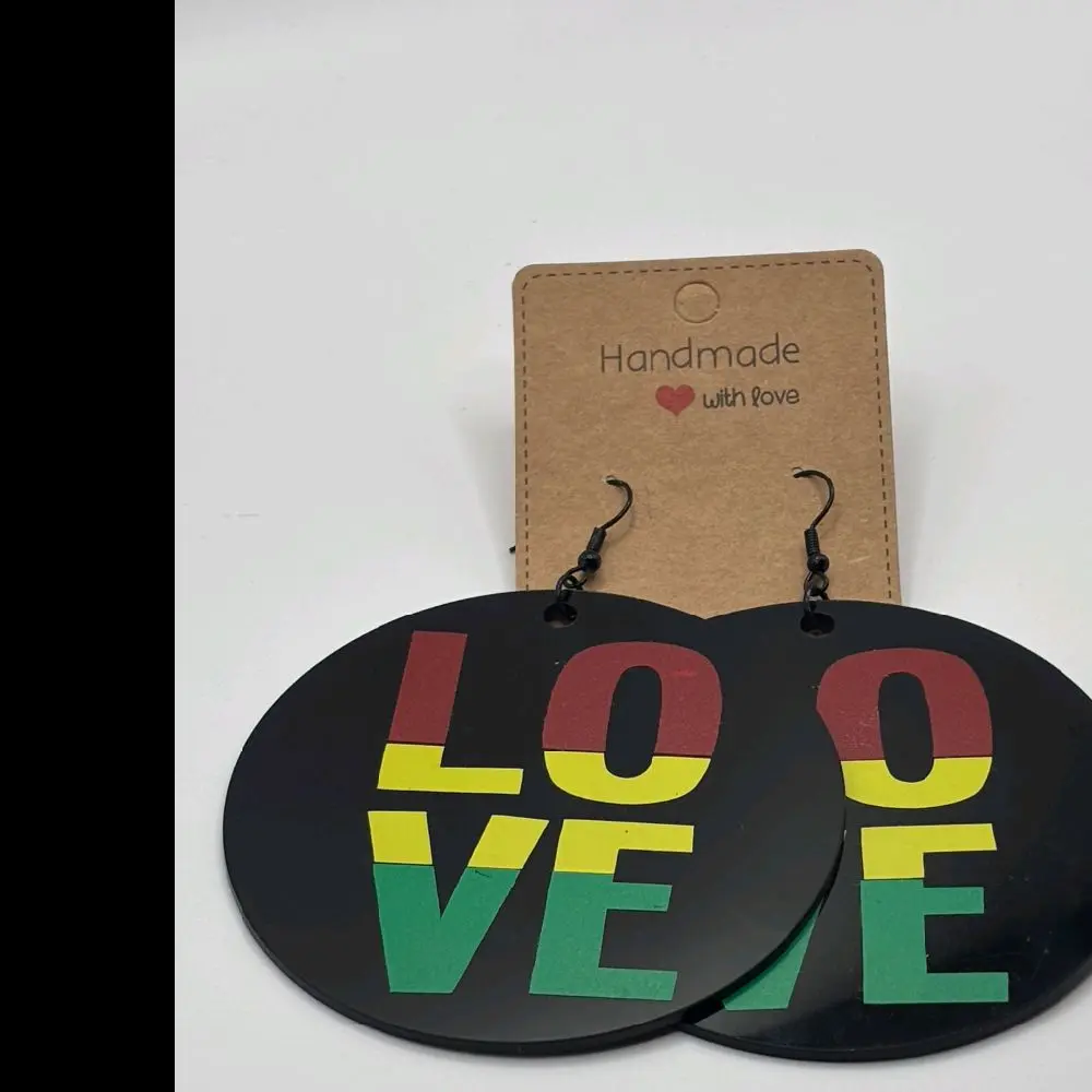 Love Acrylic Earrings