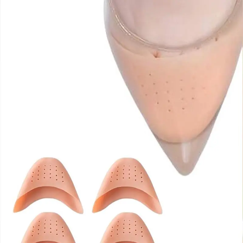 2 Pairs Silicone Toe Protectors, Ballet Shoe Heel Foot Protection, Gel Cushion Covers, Unisex Foot Care, All Seasons, Toe Protectors for Shoes