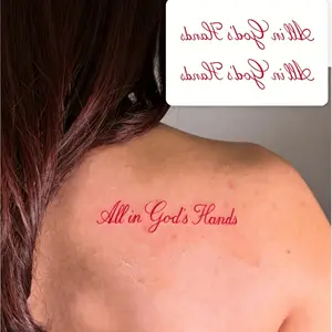 2pcs Motivational Quote Temporary Tattoo, European Style, Water-Resistant, Sweat-Proof, Washable, Realistic Tattoo for Fashionable People, Waterproof Temporary Tattoos