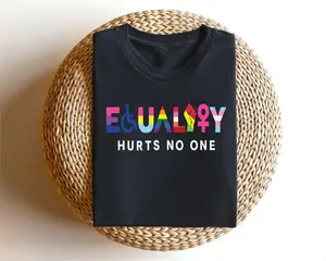 Equality Hurts No One Shirt, Black Lives Matter, Equal Rights, Pride Shirt, LGBT, Social Justice Casual Collar