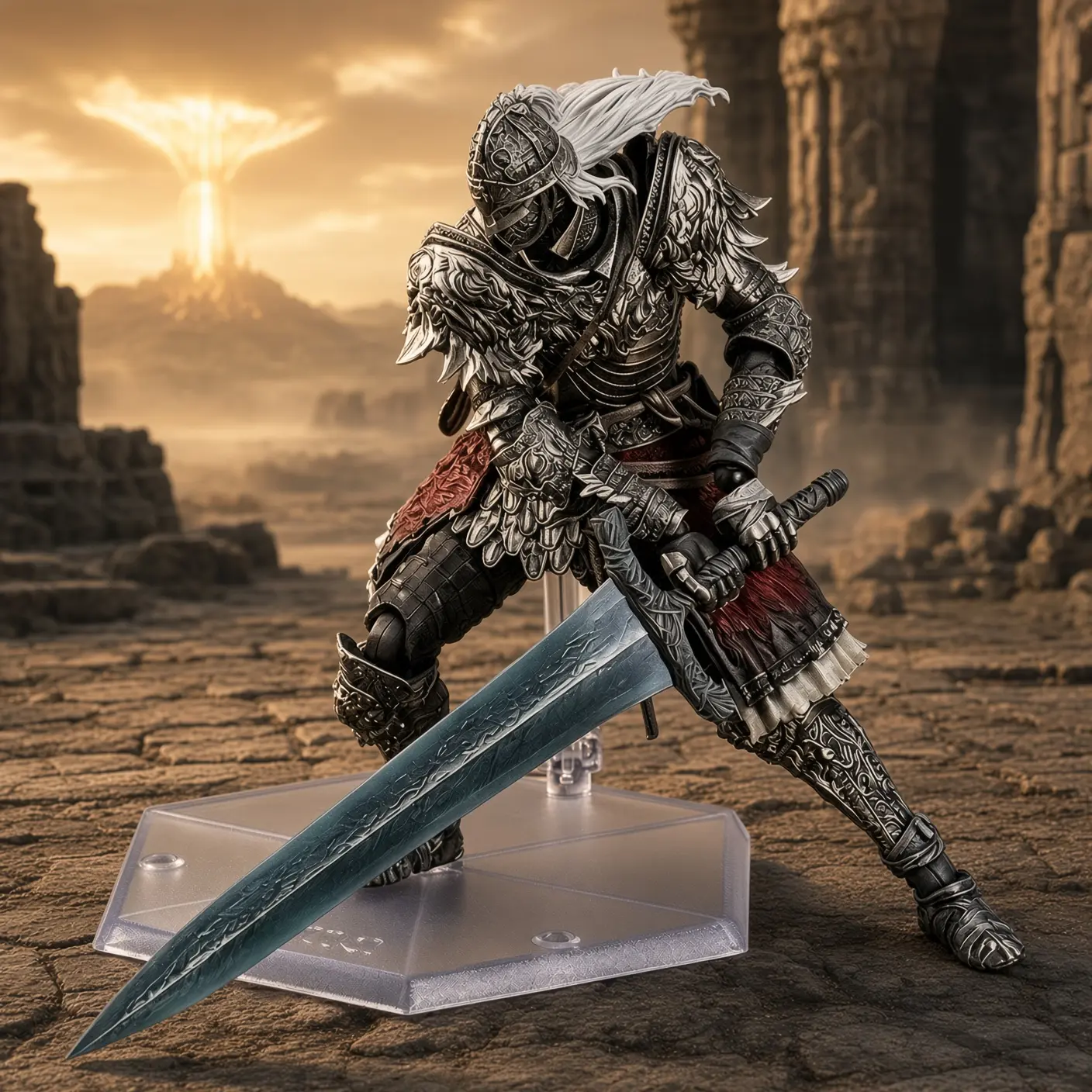 Elden Ring Raging Wolf Action Figure – 16cm Fully Articulated PVC Knight with Multiple Weapons & Shield – FromSoftware Soulsborne Collector Gift
