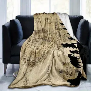 World Map Pattern Flannel Fleece Blanket, All-Season Cozy Fuzzy Plush Comfy Warm Sofa Bedroom Dorm Couch Office Car Travel Throw, Home Decor Ideal Gift for Men Women Adults Boys Girls