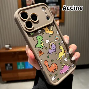 Phone Case for iPhone 17 Pro Max 16 15 14 Plus 13 12 Mini 11 XR X XS Air E Dino Fantasy World Pattern Pocket-Friendly Shockproof Silicone Protective Soft Smartphone Casing