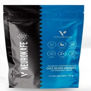 VitalHealth NeuroKafe - The Brain-Gut Coffee Fusion with Instant Coffee Prebiotic Inulin Probiotic & Adaptogen for Focus Energy Support 150g