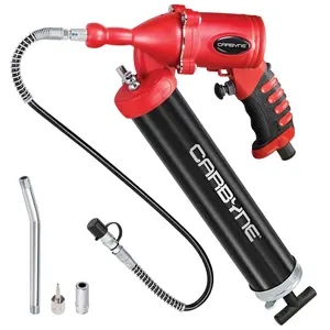 Carbyne Air Grease Gun (Pneumatic Grease Gun) with Flex Hose and Composite Head | Rapid 3-Way Grease Loading | Continuous, One Hand, Fully Automatic Operation | Professional Quality