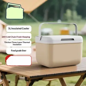 Outdoor Insulated Ice Chest, Camping Car Cooler Bucket, Commercial Stall Fishing Portable Food Preservation Freezer Box, Portable Travel Cooler, Ice Retention Cooler, Outdoor Camping Equipment, Camping Supplies