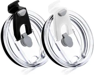 Replacement Flip Lids 20 oz Insulated Tumbler 2 Pack Covers Spill Proof Splash Resistant Tumbler Lid