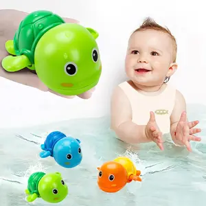 Swimming Turtle 3 Pack Bath Toys for 1-3 Year Olds - Water Pool Floating Wind Up Toys for Toddler Gifts, Cute Bathtub Toys