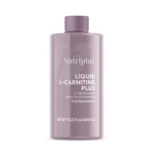 Nutriplus L-Carnitine Plus - 450ml Metabolism Support Supplement for Adults with L-Carnitine & Green Tea