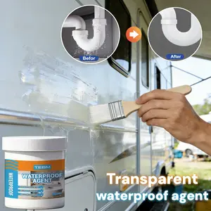 RV Waterproof Sealing Paint, Fast Drying Leak Proof Coating, Suitable for DIY Users, Roof Wall Cracks Bathroom Balcony Leaks Repair