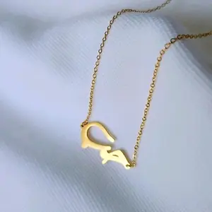 ALEKRAM Elegant Arabic Calligraphy Love Necklace with Distinctive Neckline Charm for Any Occasion Unisex Timeless Style