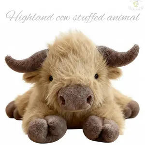 Highland Cow Stuffed Animals, Microwavable Stuffed Animals Heating Pad for Cramps, Pain Stress Relief, Heatable & Coolable Lavender Scented Cow Plush Toy for Anxiety, Women Kid Bedtime Highland Cattle