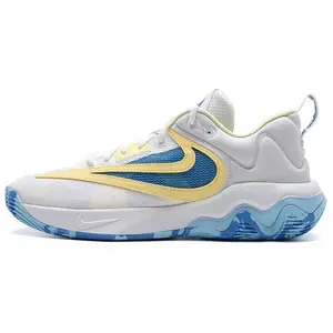 Nike Giannis Immortality 3 EP Basketball Shoes: Low-Top Lace-Up Design for Men and Women in White and Blue Trending Shoes, House White Official Shoes to Get / Maison Mihara