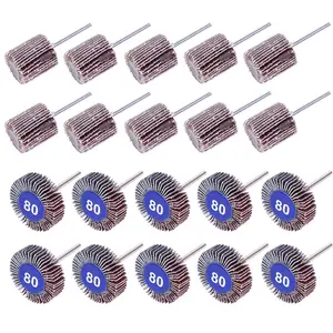 20PCS Abrasive Flap Wheel Sander 80 Grit 1/8" Shank Diameter 32mm 3/8" Thick and 1" Abrasive Sandpaper Flap Sanding Wheel Grinding Head Rotary Tool for Grinding and Polishing - Home Improvement.