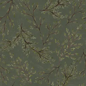 Rustic Leaf Branches - Olive