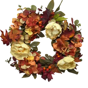 Floral Harvest Autumn Wreath - 18 Inch
