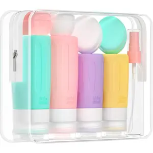 16 Pack Travel Bottles Set for Toiletries, TSA Approved Travel Containers Leak Proof Silicone Squeezable Travel Accessories 2oz 3oz for Shampoo Conditioner Lotion Body Wash (BPA Free)