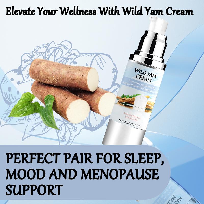 Wild Yam Cream Organic for Hormone Balance, All Natural, Promoting Perimenopause & Menopause Support for All Skin Types