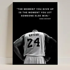 Bryant 24 Wall Art Black White Basketball Poster, Product without frame Decor Glossy