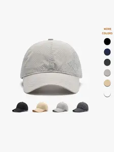 Quick-Dry Breathable Baseball Cap, Sporty Casual Style, Perforated Embroidery Design, Lightweight Mesh Sun Protection, Outdoor & Daily Use