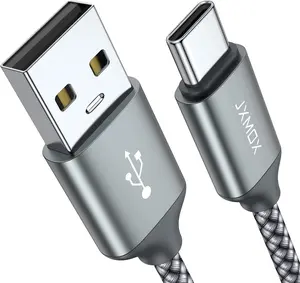 JXMOX USB Type C Cable,USB A to USB C 3A Fast Charging (3.3ft 2-Pack) Braided Charge Cord Compatible with iPhone 15 16 17 Pro Max,Samsung Galaxy S10 S9 S8 Plus,Note 9 8,A11 A20 A51,LG G7 V30 V35,Moto Z2 Z3