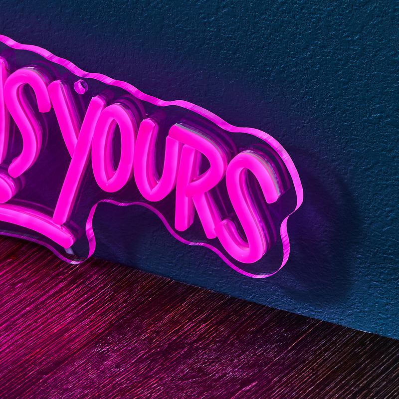 festive decoration 1 pcs the world is yours shaped Led neon sign for home decoration happy birthday gifts teens girls boys room,indoor wall decor led neon lights