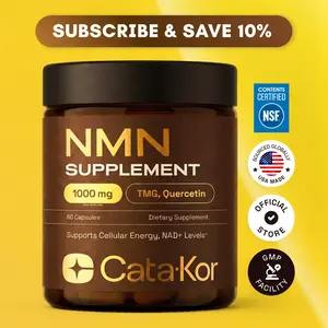 Cata-Kor NMN Supplement – 1000 mg | Quercetin | TMG | Resveratrol Complex – Supports Cellular Energy & NAD+ Levels - Vitamin Dietary Supplement Healthcare