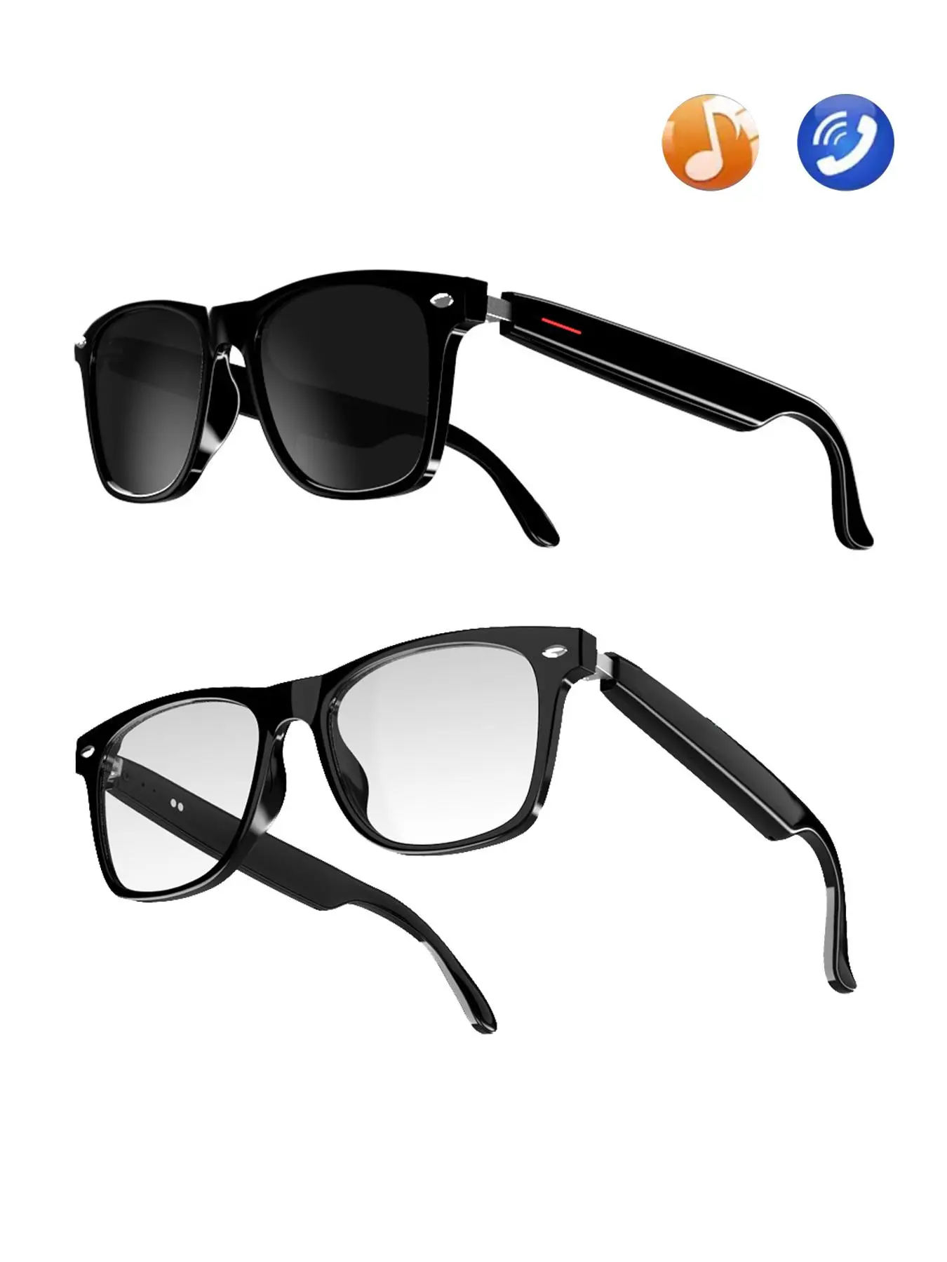 Multifunctional Smart Glasses, Multifunctional Audio Sunglasses, Wireless Headphone Smart Glasses for Listening To Music & Calling, Creative Sports Smart Bluetooth-compatible Glasses,Cool Gadgets