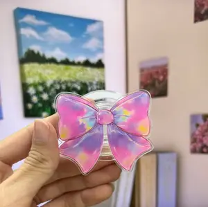 Rainbow Bow MagSafe Grip, Holographic Kindle & Phone Holder, Magnetic Bookish Accessory, Cute Gift for Her & Book Lovers