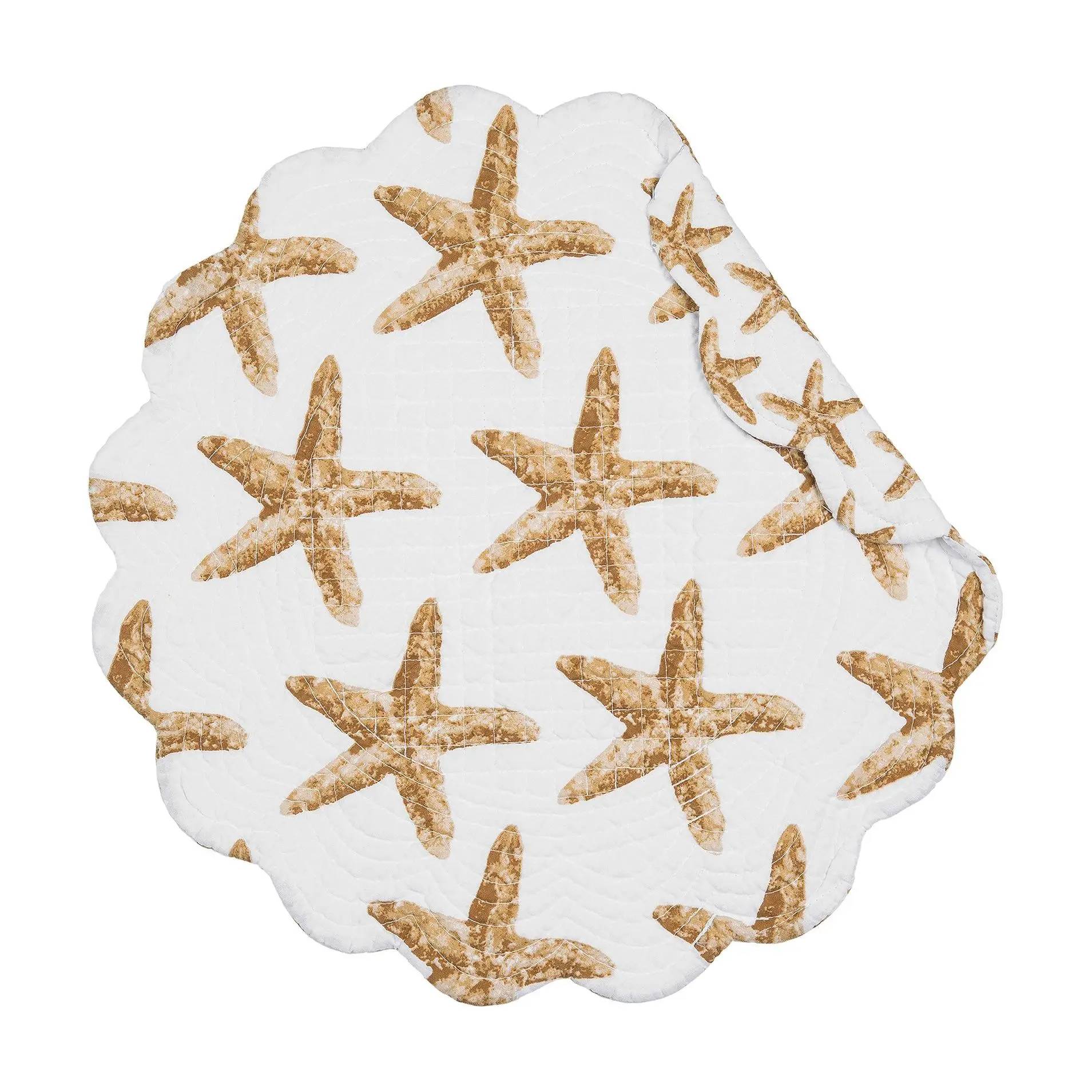 17" Sandbridge Stars Round Placemat Set of 6 byValerie
