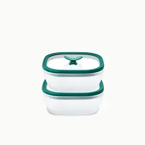 Anyday 2.5-Cup Glass Square Container Multipack - Food Storage Containers with Glass Lids - Microwave and Dishwasher Safe