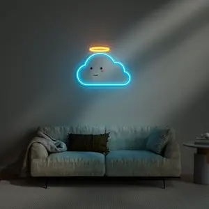 LC Cloud Neon Sign LED Light | Aesthetic Bedroom Wall Decor Ambient Lighting Viral On TikTok