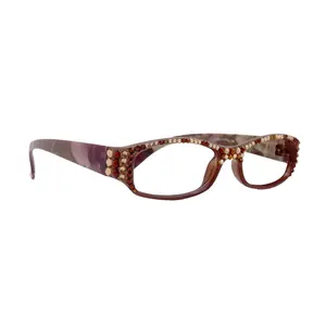 Rosie Bling Reading Glasses Women W (Ligth Colorado N Copper) Genuine European Crystals (Brown) NY Fifth Avenue