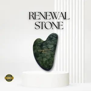Deneen Marcel Beauty The Renewal Stone Natural Jade Gua Sha Tool for Radiant Skin Calming Lymphatic Drainage Enhancer with Free Gift Black Friday Offer - Circulation