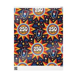 1776–2026 USA Gift Wrapping Paper, American 250th Anniversary Present Wrap, Patriotic Independence Day Gift Wrap for Celebration