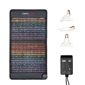 Far Infrared Heating Pad - 18"x33" Large Low EMF Portable Jade Stones Mat for Back Pain Relief & Muscle Relaxation, Model A700