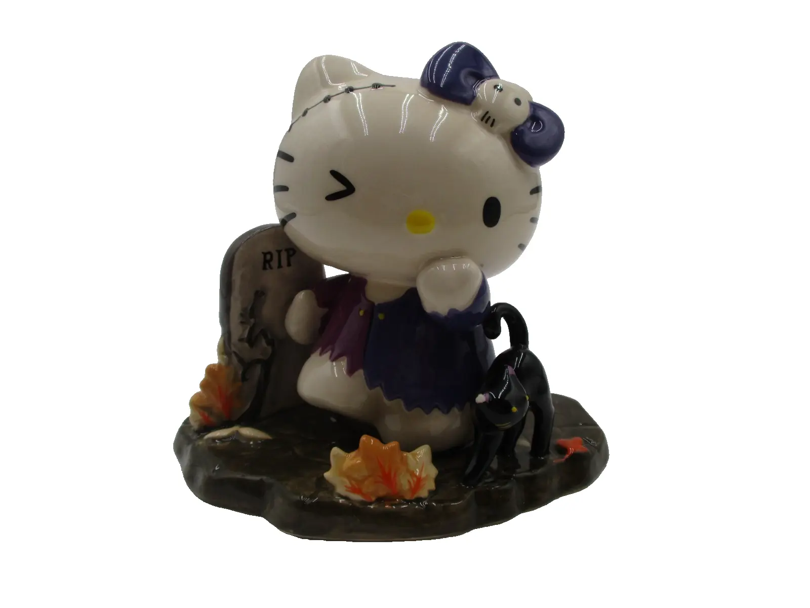 Hello Kitty Halloween Blue Sky Clayworks Graveyard Zombie Ceramic Pre-Owned
