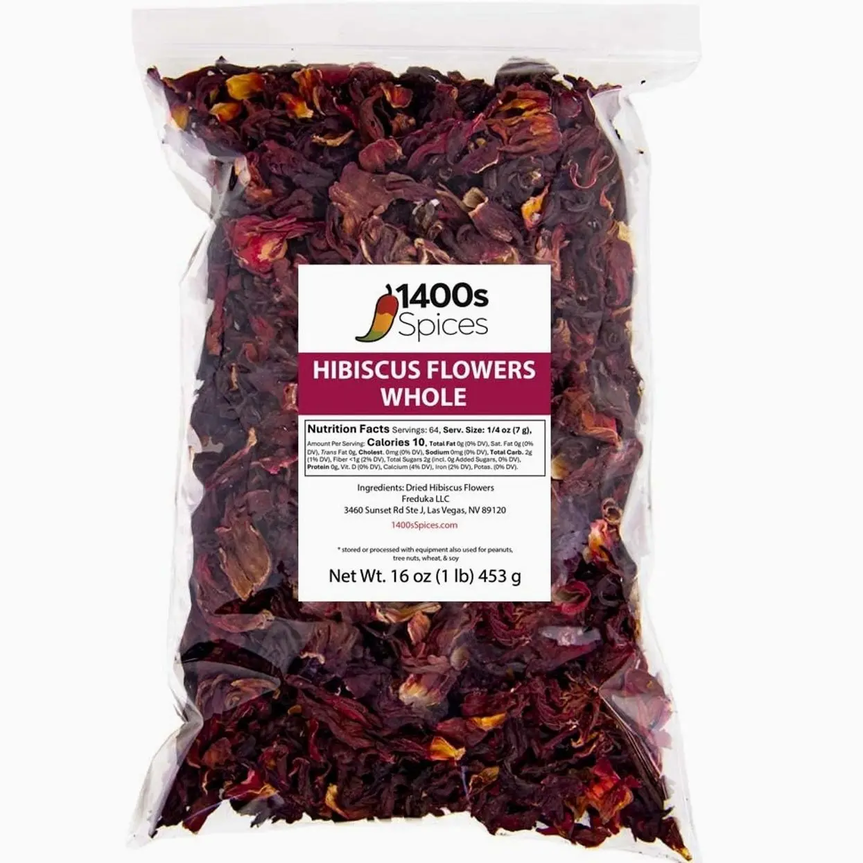 1lb Dried Whole Hibiscus Flowers and Petals, Flor de Jamaica, Sorrel Flower, Zobo Flower perfect for Tea and Mexican Agua Fresca | perfect for Tea, Mexican Agua Fresca.