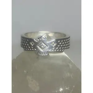 Phoenix  Ring sterling silver southwest band women men by T Skies
