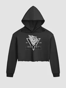 Alpha Wolf Crop Hoodie