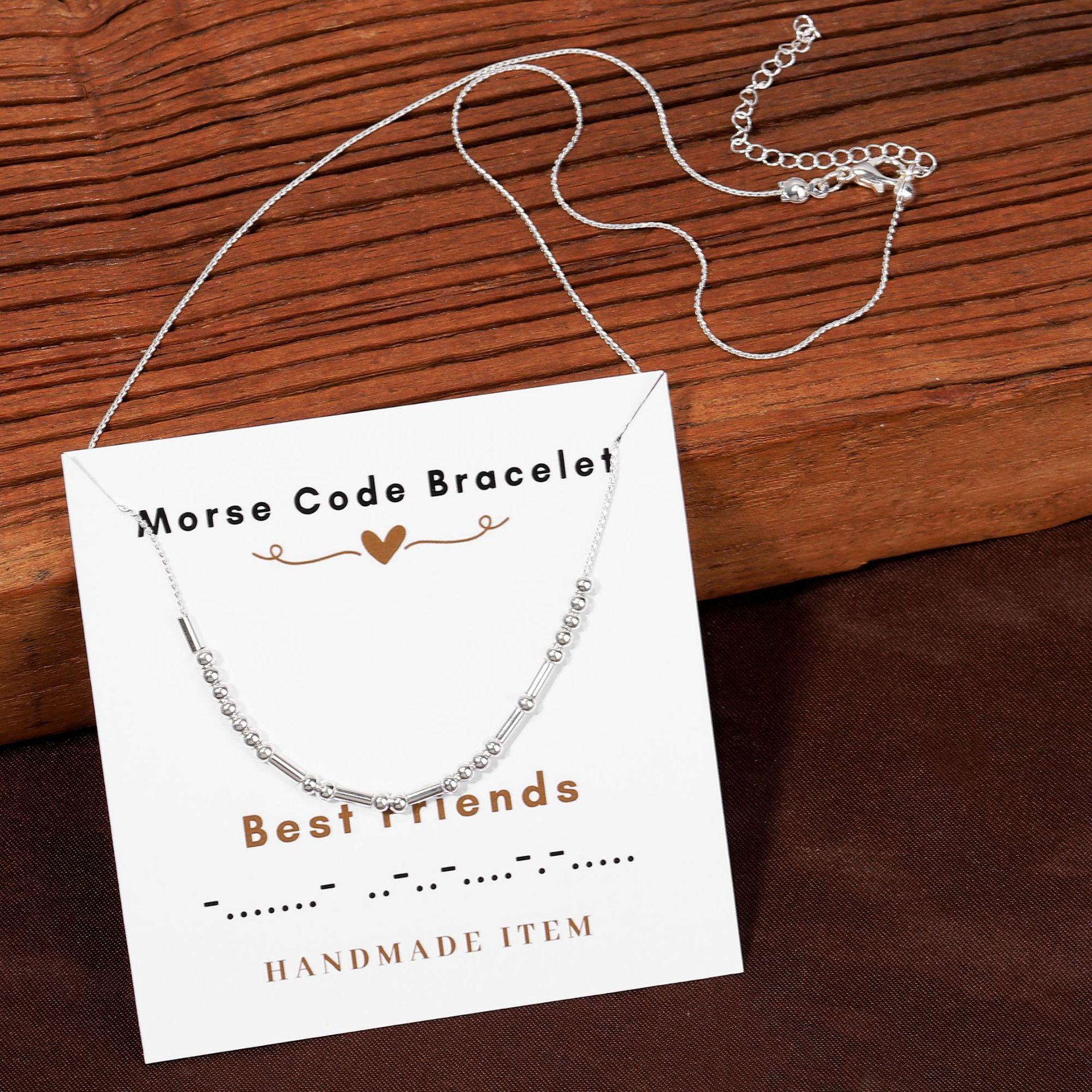 Morse code necklace alphanumeric couple personalized collarbone chain necklace