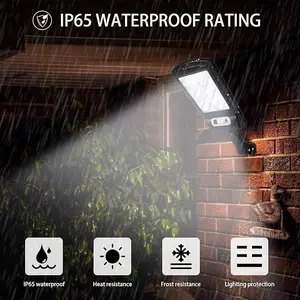4 Pack Solar Street Lights Outdoor, 120 LEDs Each, Motion Sensor with Remote Control, 3 Lighting Modes, IP65 Waterproof, Auto On/Off, for Pathway, Garage, Backyard & Front Yard