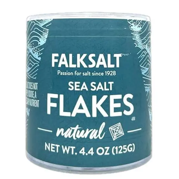 FALKSALT | Natural Sea Salt Flakes 4.4oz. | Gourmet Finishing Salt | Handcrafted, Kosher and Halal Certified