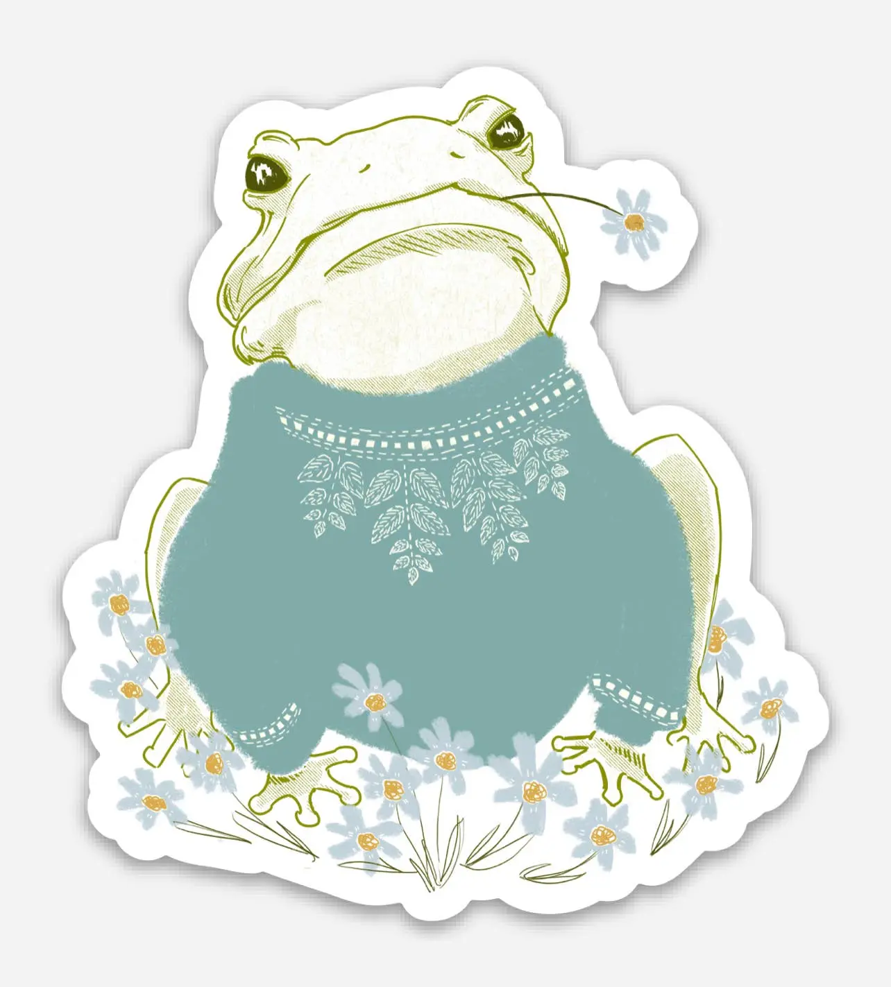 Garden frog sticker