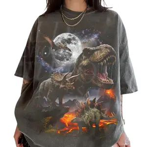 Vintage Dinosaur Comfort Colors Shirt, Retro T Rex Triceratops Stegosaurus Jurassic Shirt, Crew Neck, Menswear Top, Womenswear Top Underwear Streetwear