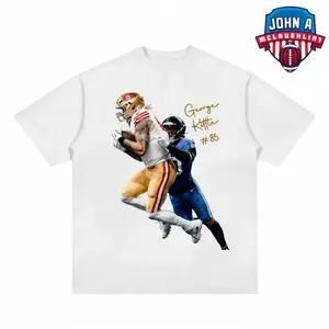 George Kittle San Francisco Football Adult and Youth T-Shirt, Gkittle Graphic Tees, San Francisco merch, youth boys clothes, Fan Gift , Unisex Football Trendy Men Casual Heavy Cotton Tee, Birthday Ideas, Gift For Men Woman