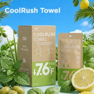 CoolRush Towel – Instant Ice Neck Wrap for Game Day, Backyard Viewing, Family Picnic, Stadium Essentials, Large Cooling Body Wipe for Extreme Heat (27" x 9")