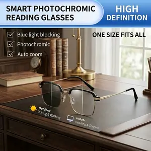 Premium Progressive Reading Glasses – Blue Light Blocking, Photochromic UV Lenses, HD Clarity & Ergonomic Comfort Crystal Clear