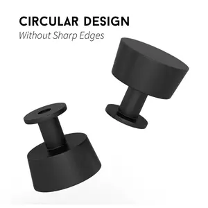 goldenwarm 5 Pack Round Cabinet Knobs Closet Door Knobs Black Cabinet Door Knobs Bathroom Cabinet Knobs