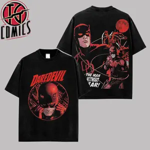 [IG] Daredevil V2 Comic Graphic Premium Cotton T-Shirt (Made In US), Matt Murdock MCU Comic Graphic Tee, Super Hero MCU Universe Comics Book Fans Shirt, Comic Book Outfit, Gift For Hero Fans